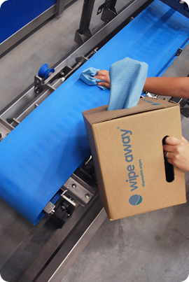 blue non woven wipe