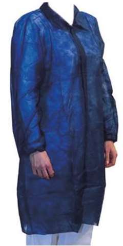 Bezoekersjas velcro  XXXL blauw 5x10st