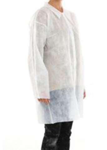 Bezoekersjas velcro wit - 50x1st M-XXL