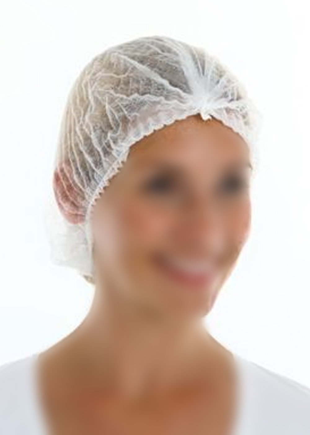 Haarnet wokkel wit - dubbel elastiek