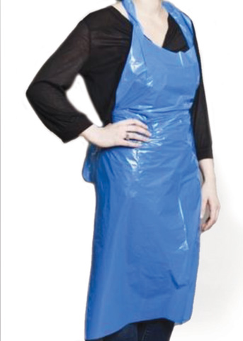 Voorschort wit/blauw op blok - 35mu