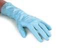 Beschermhandschoen PE 90 cm - blauw