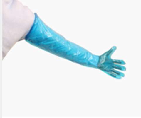 Gants de protection PE 90cm - bleu