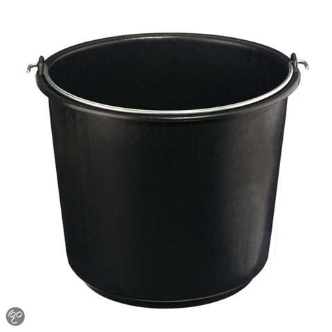 Bouwemmer rond 12L zwart