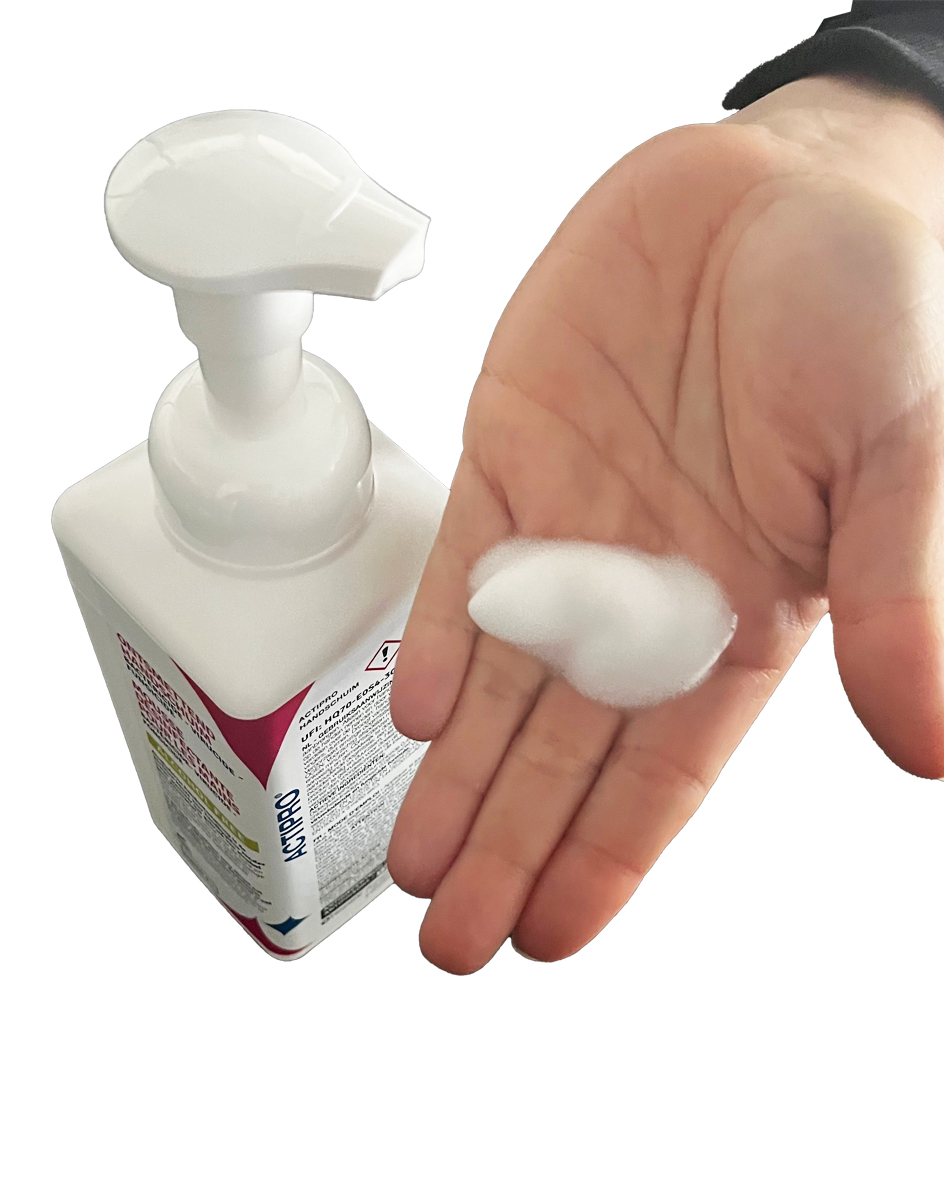 Mousse désinfect. mains sans alchool