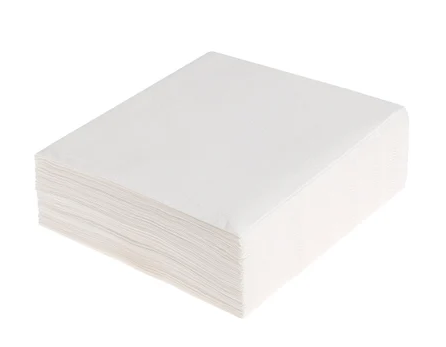 Serviette de table, plies en 4 - 2-plis