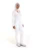 Overall met rits en kap wit - 50st