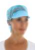 Haarnet met pet en klep - blauw - 10x100