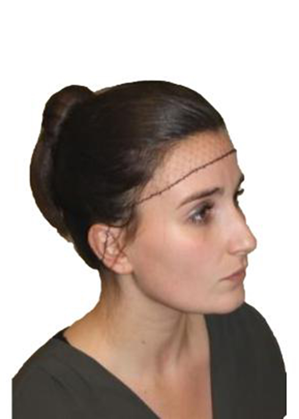 Haarnet nylon - bruin - 200st