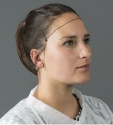 Haarnet nylon - bruin - 10x100st