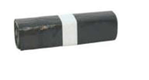 Vuilniszak LDPE 10L-25mu- zwart trekband