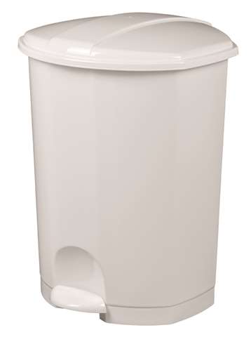 Poubelle a pedale blanc 50L