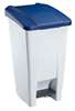 Pedaalemmer HDPE 60L - gekleurd deksel