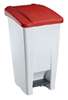 Pedaalemmer HDPE 60L - gekleurd deksel