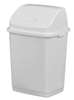 Afvalbak met swing deksel 5L - wit - pvc