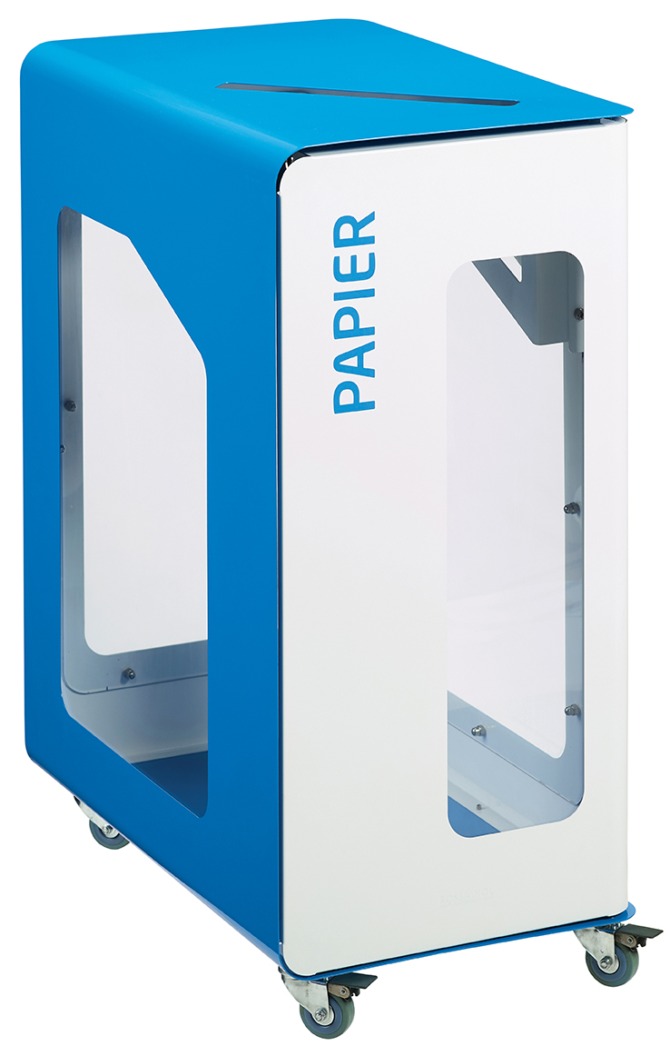 Papier vuilnisbak Cubatri 90L - wit