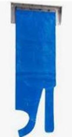 Beschermschort PE50 op blok blauw