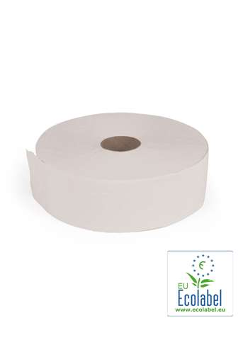 Toiletpapier recyclé 2-laags, wit motief